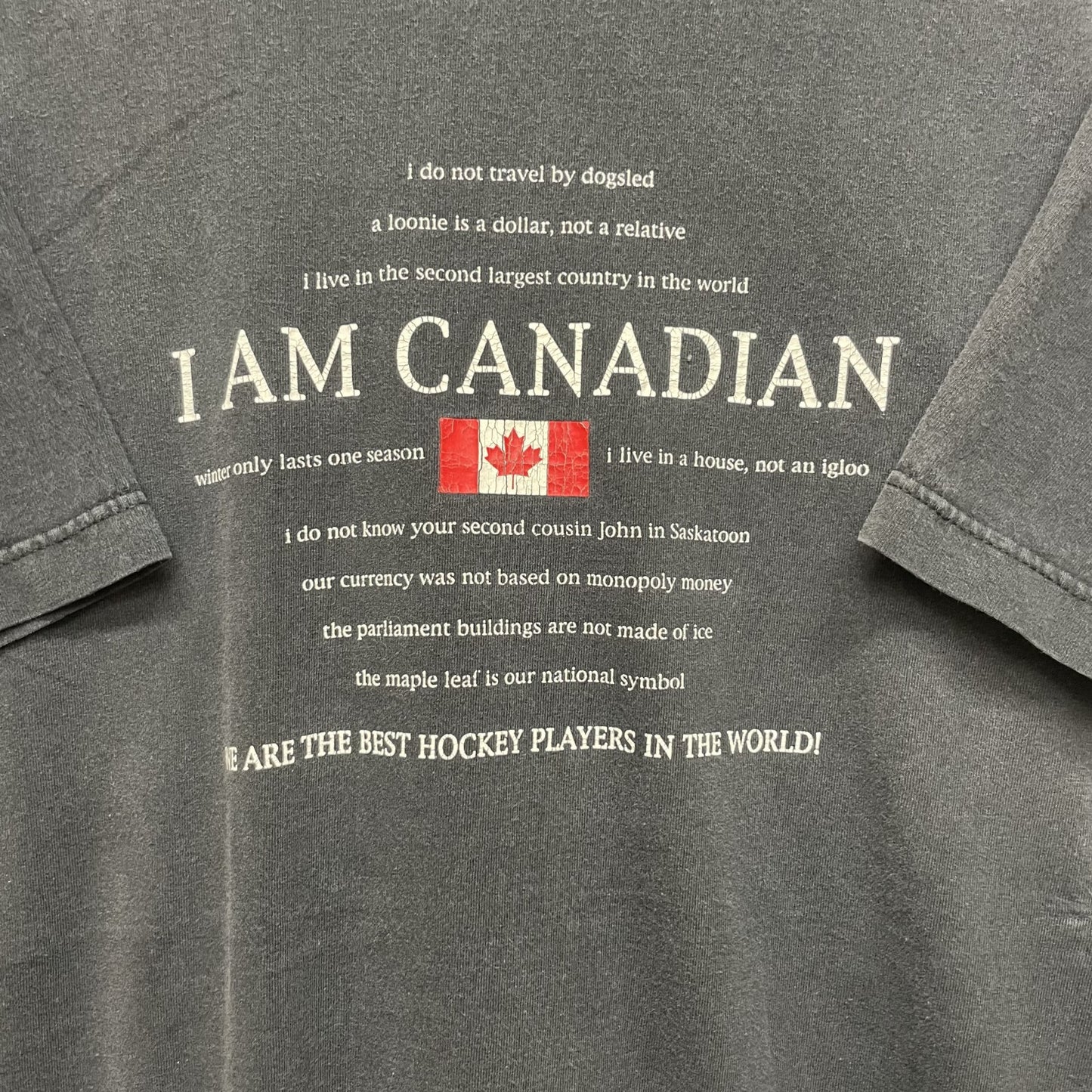 00s vintage 古着　ビンテージ　ALSTYLE USA製　ブラック　カナダ　メッセージ　ストリート　アルスタイル