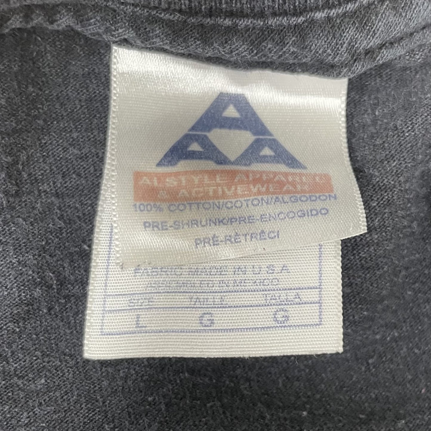 00s vintage 古着　ビンテージ　ALSTYLE USA製　ブラック　カナダ　メッセージ　ストリート　アルスタイル