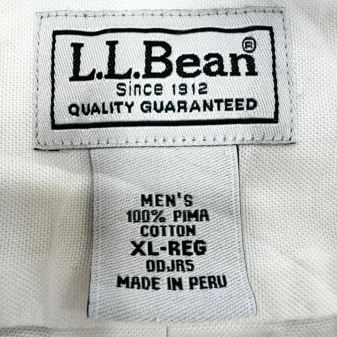 L.L.Bean エルエルビーン ボタンダウン 長袖シャツ ビジネス ペルー製 サイズXL