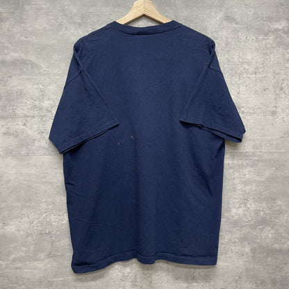 00s vintage 古着　ビンテージ　ネイビー　フロントプリント　羊　シティ　オーバーサイズ　四季　ファニーTee