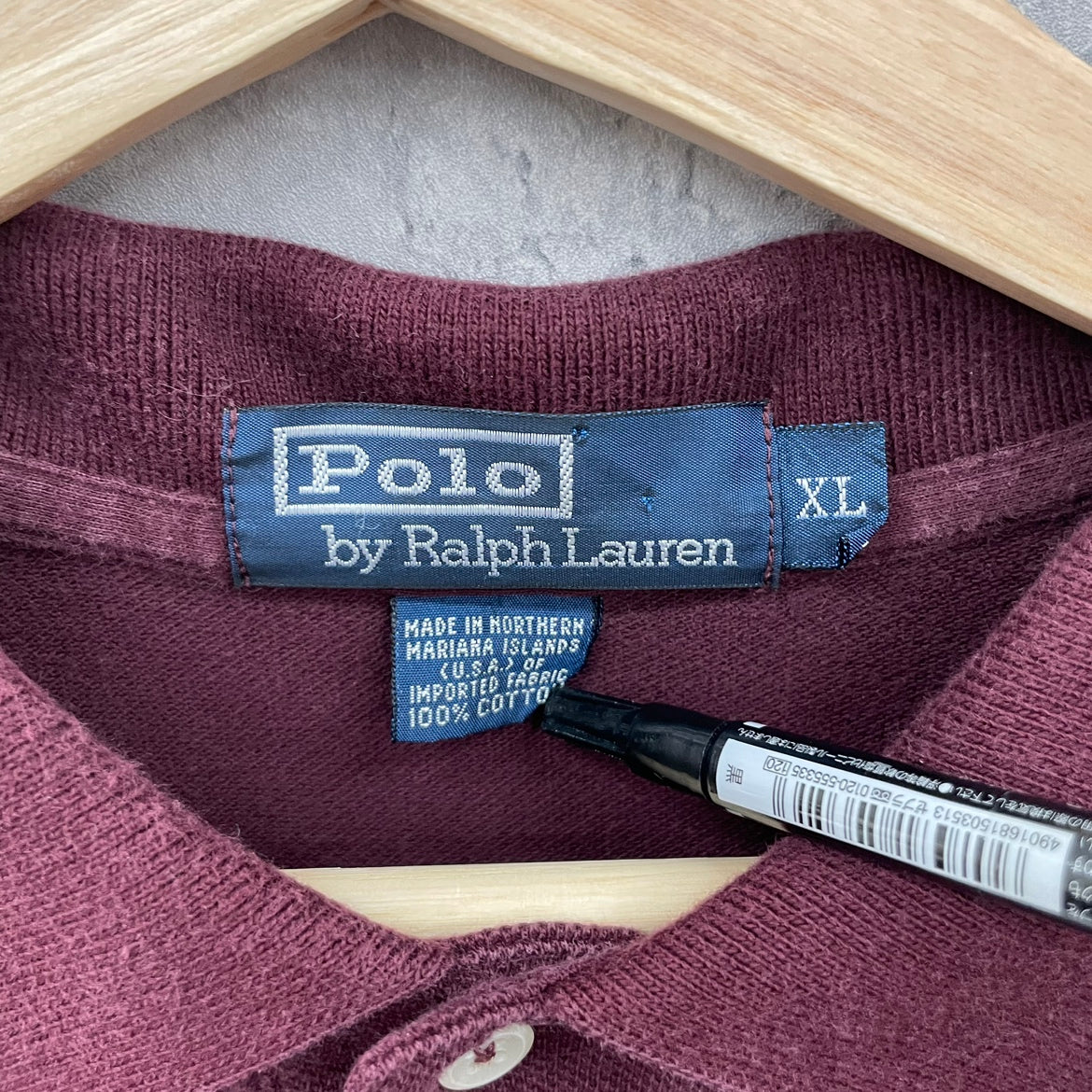 Polo by Ralph Lauren ポロラルフローレン ポロシャツ 半袖シャツ 無地 古着 ビンテージ XL ワインレッド