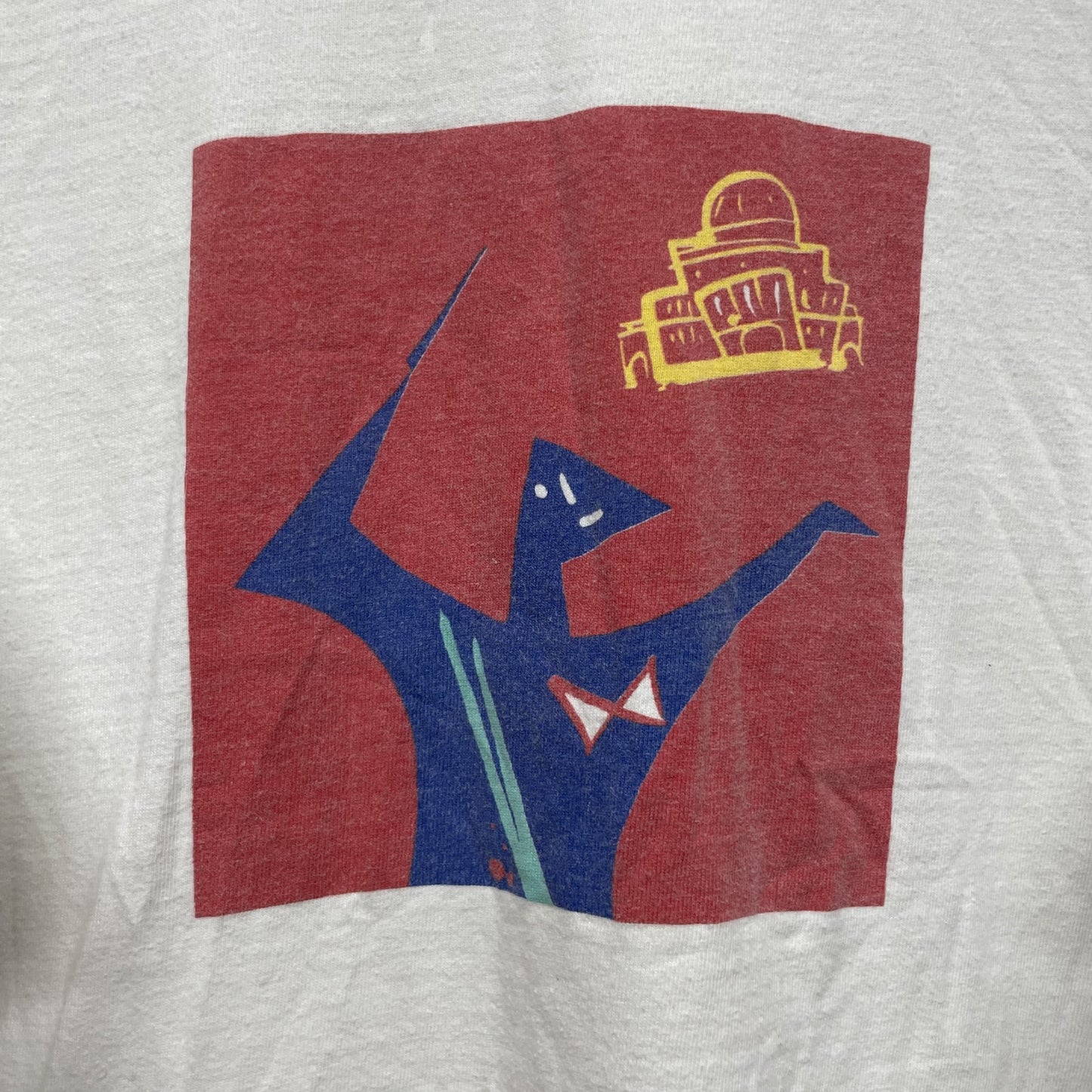 00s vintage 古着　ビンテージ　ホワイト　シティ　Hanes ストリート　袖ロゴ　フロントプリント　オーバーサイズ