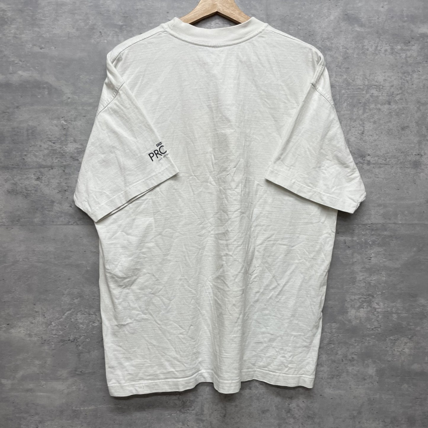 00s vintage 古着　ビンテージ　ホワイト　シティ　Hanes ストリート　袖ロゴ　フロントプリント　オーバーサイズ