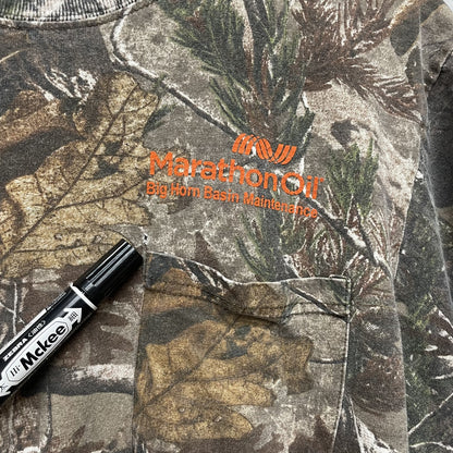 00s vintage 古着　ビンテージ　カモ柄　ストリート　胸ポケ　ラッセル　アウトドア　スケーター　Russell