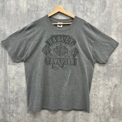 HARLEY-DAVIDSON ハーレーダビッドソン 半袖 Tシャツ ハーレーT バイク 古着 ビンテージ グレー XL