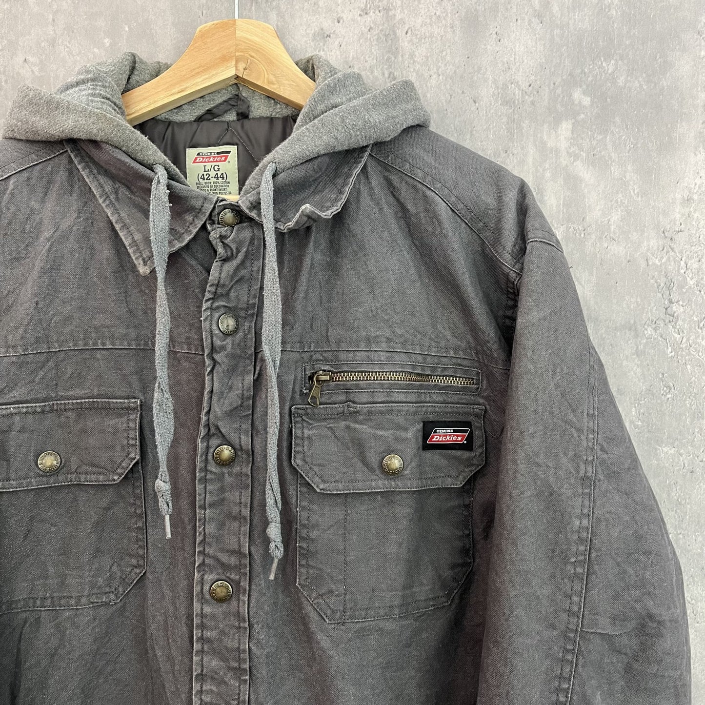 00s vintage 古着　ビンテージ　ディッキーズ　フード付き　ロゴ付　Dickies