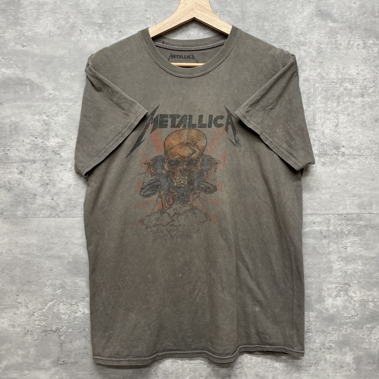 00s vintage 古着　ビンテージ　メタリカ　METALLICA バンド　フロントプリント　アメカジ　チャコール　ストリート