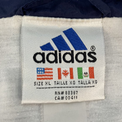 vintage 古着　ビンテージ　Adidas アディダス フルジップ　ナイロンジャケット　ブルゾン　ツートン