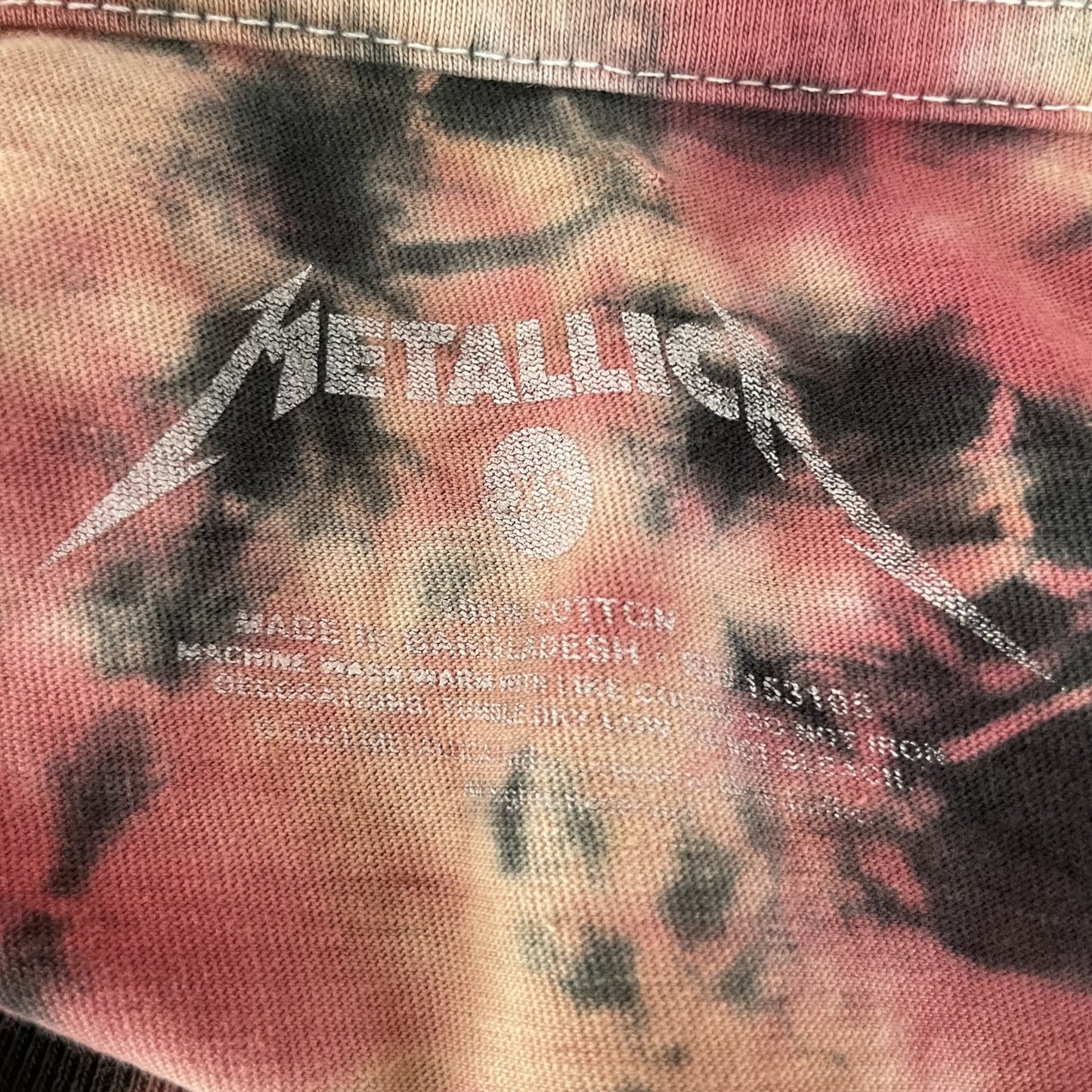 00s vintage 古着　ビンテージ　メタリカ　METALLICA バンド　Y2K フロントプリント　タイダイ柄