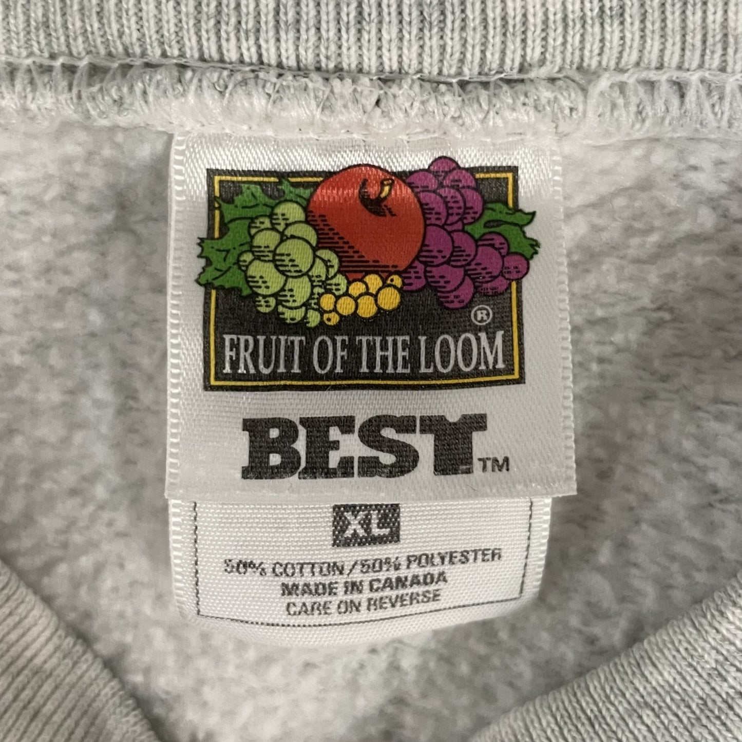 90s vintage 古着　ビンテージ　フルーツオブザルーム　FRUITOFTHELOOM スウェット　企業　E.M.S.