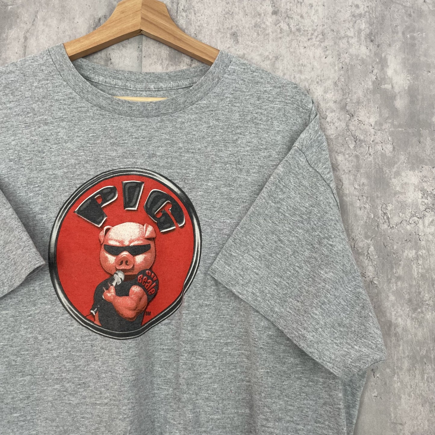 00s vintage 古着　ビンテージ　ストリート　スケーター　オーバーサイズ　フロントプリント　グレー