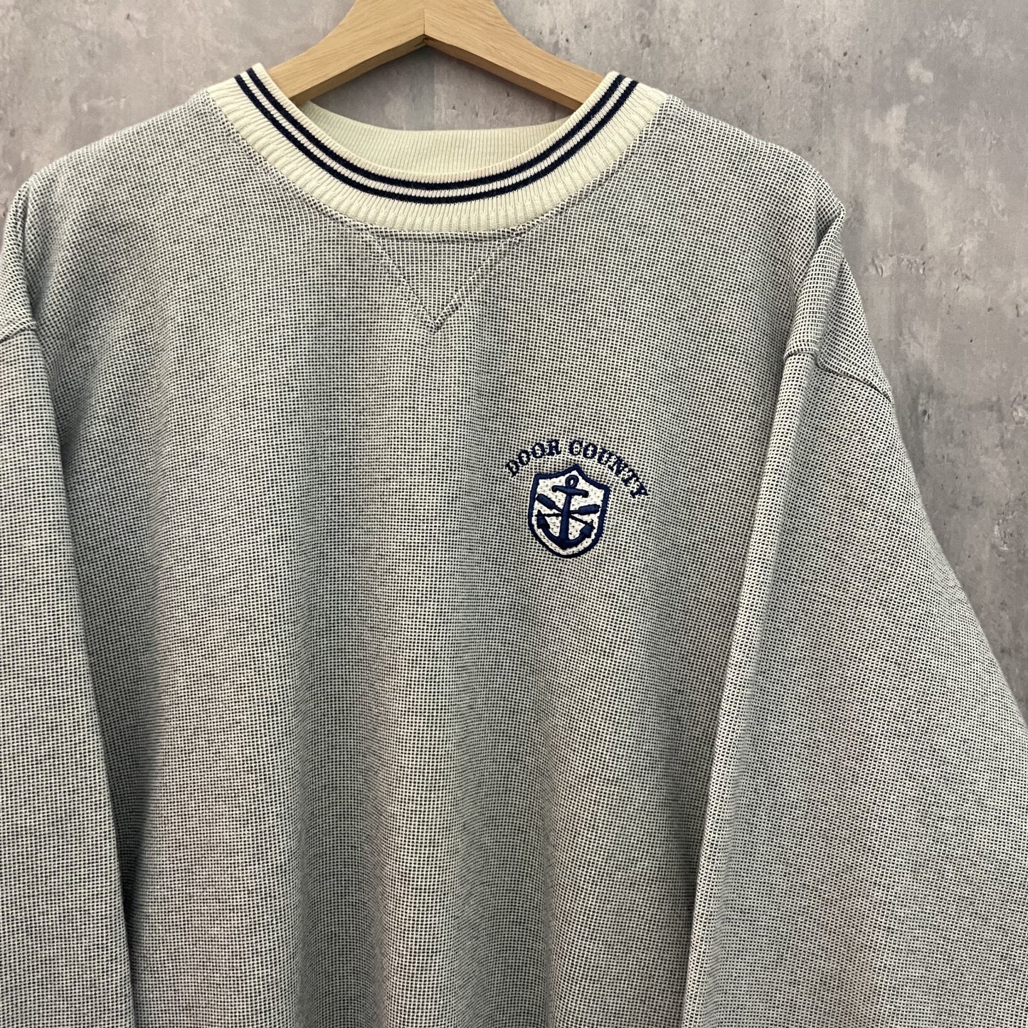 90s vintage 古着　ビンテージ　スウェット　Vガゼット　DIPORT USA DOORCOUNTY リブライン　