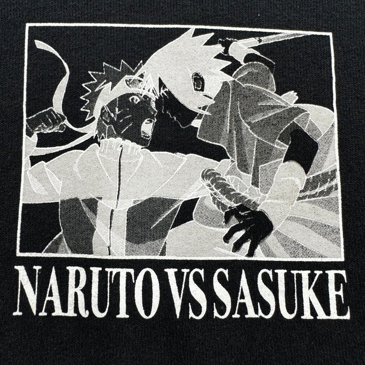 NARUTO SHIPUDEN ナルト疾風伝 アニメスウェット バックプリント NARUTOvsSASUKE サイズS ホンジュラス製