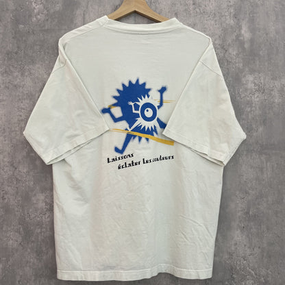 00s vintage 古着　ビンテージ　企業　オーバーサイズ　ストリート　スケーター　ホワイト　プリント