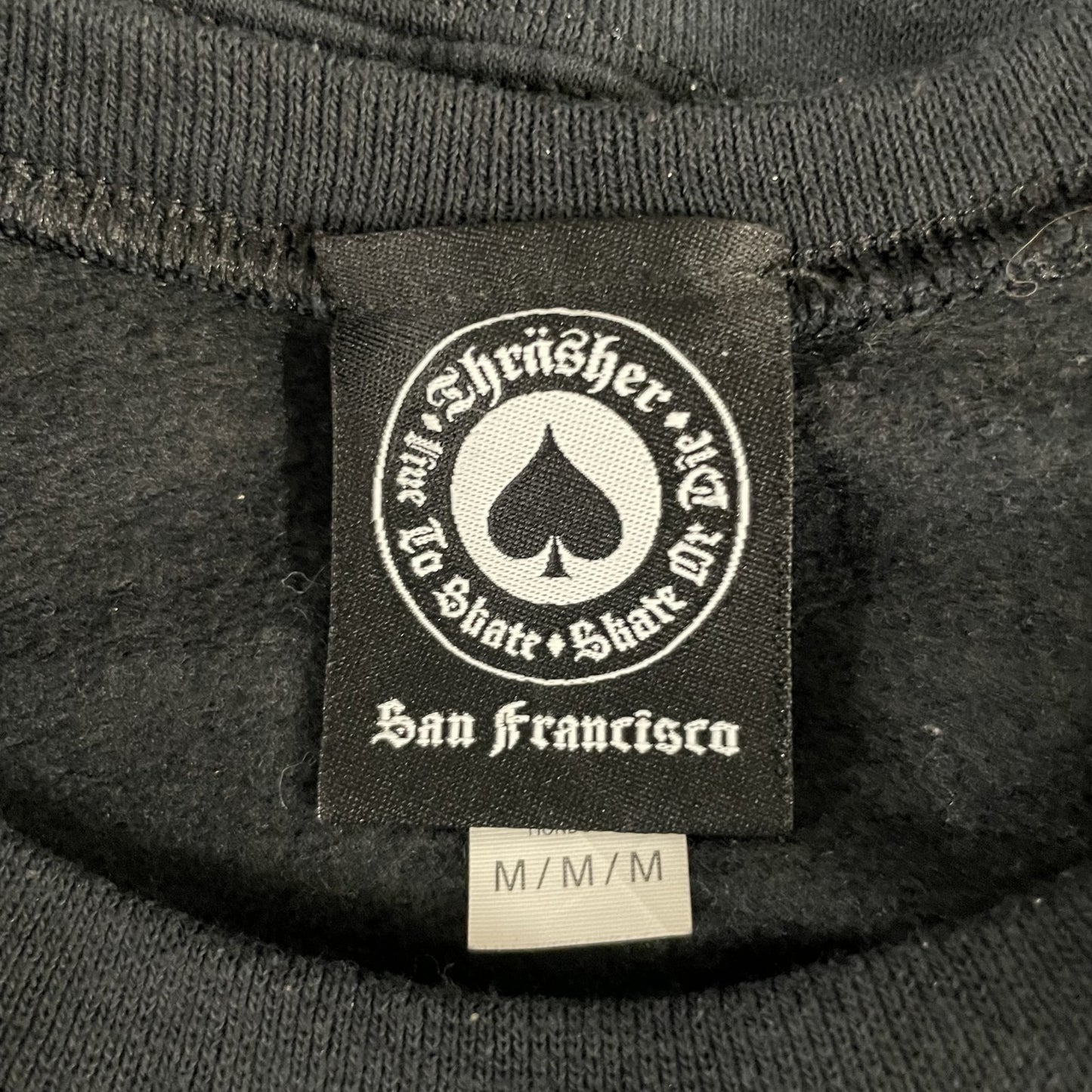 00s vintage 古着　ビンテージ　スラッシャー　THRASHER スウェット　スケート　サーフ　フロントロゴ　FIRMELOGO