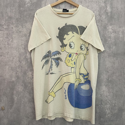 00s vintage 古着　ビンテージ　ベティー　BETTY BOOP Y2K オーバーサイズ　ベージュ　ユニセックス