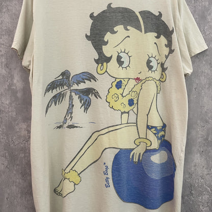 00s vintage 古着　ビンテージ　ベティー　BETTY BOOP Y2K オーバーサイズ　ベージュ　ユニセックス