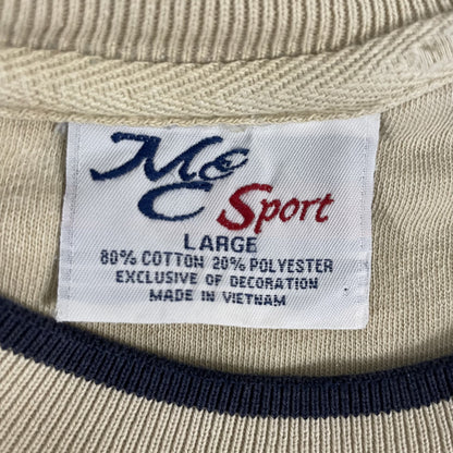 90s vintage 古着　ビンテージ　MC SPort ボディー　ゴルフ　スウェット　クルーネック　アイボリー