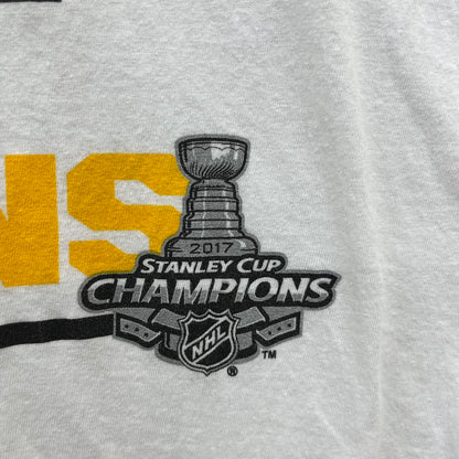 Reebok NHL STANLEY CUP Pittsburgh Penguins Tシャツ リーボック 半袖 ペンギンズ チーム系 古着 ビンテージ ホワイト L