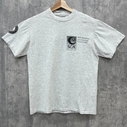 90s ONEITA SCA AmeriCorps Tシャツ 半袖 オニータ シングルステッチ 両面プリント 古着 ビンテージ グレー M