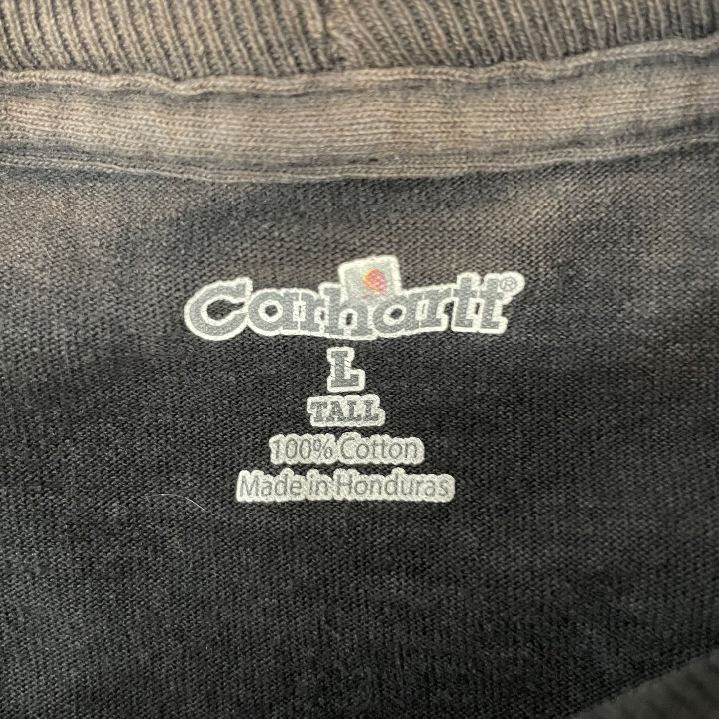 00s vintage 古着　ビンテージ　カーハート　Carhartt 　長袖　ロンT フェード　鬼フェード　フロントプリント