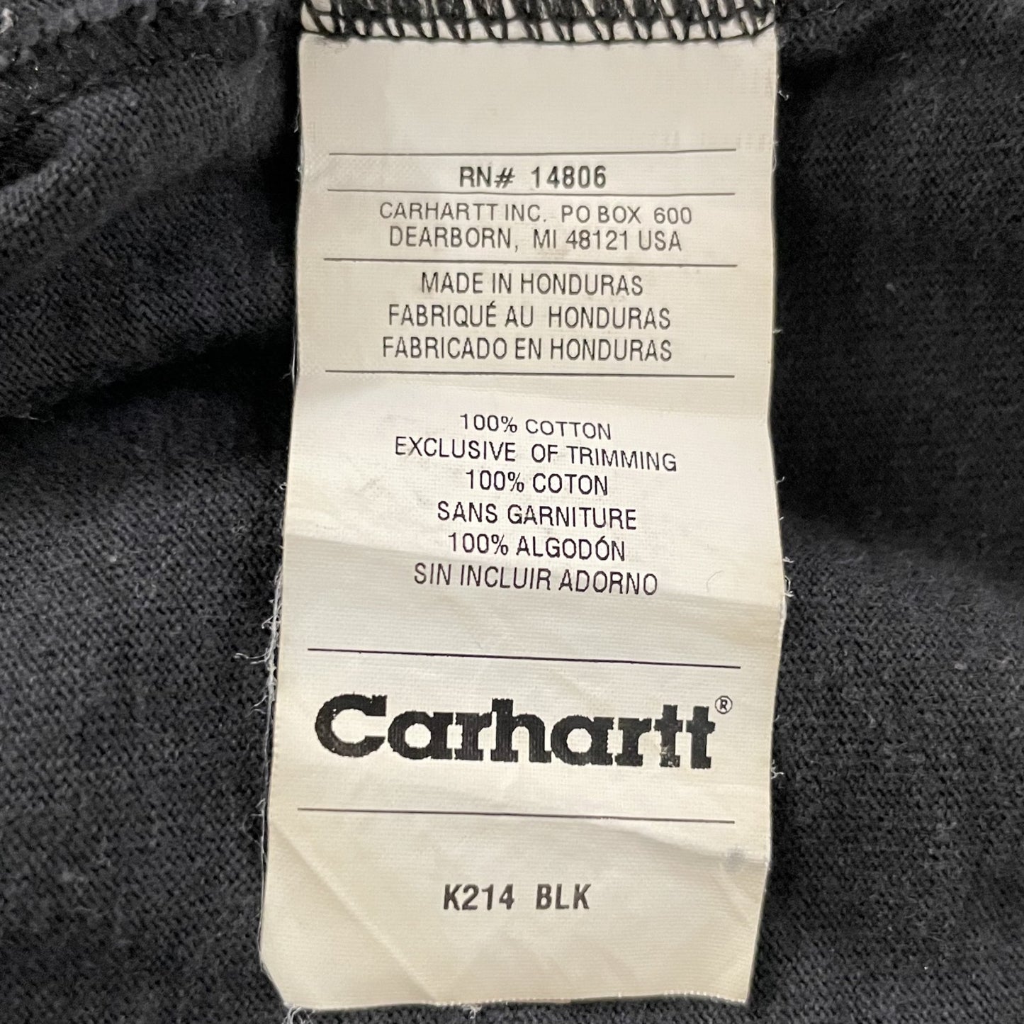 00s vintage 古着　ビンテージ　カーハート　Carhartt 　長袖　ロンT フェード　鬼フェード　フロントプリント