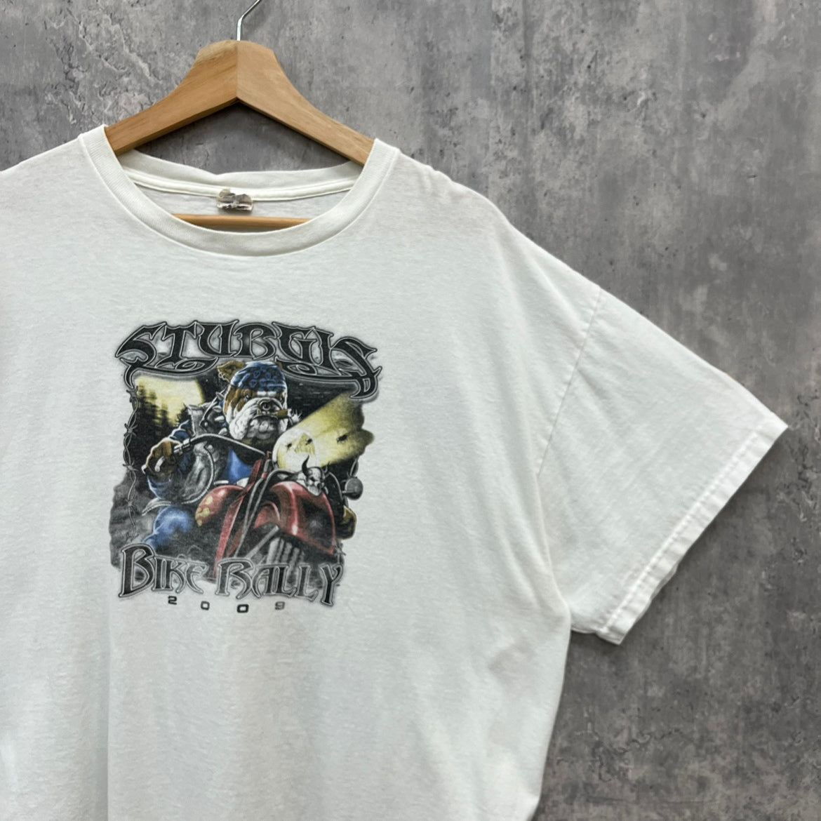 00s DELTA STURGIS BIKE BALLY 2009 Tシャツ デルタ ブルドック 半袖 アニマル 動物 バイク 古着 ビンテージ XL