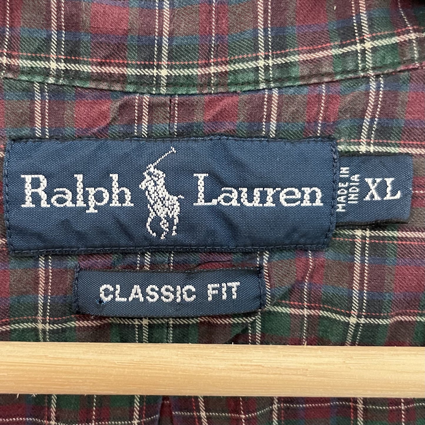 90s vintage 古着　ビンテージ　RalphLauren ラルフローレン　クラシックフィット　チェック柄　長袖シャツ