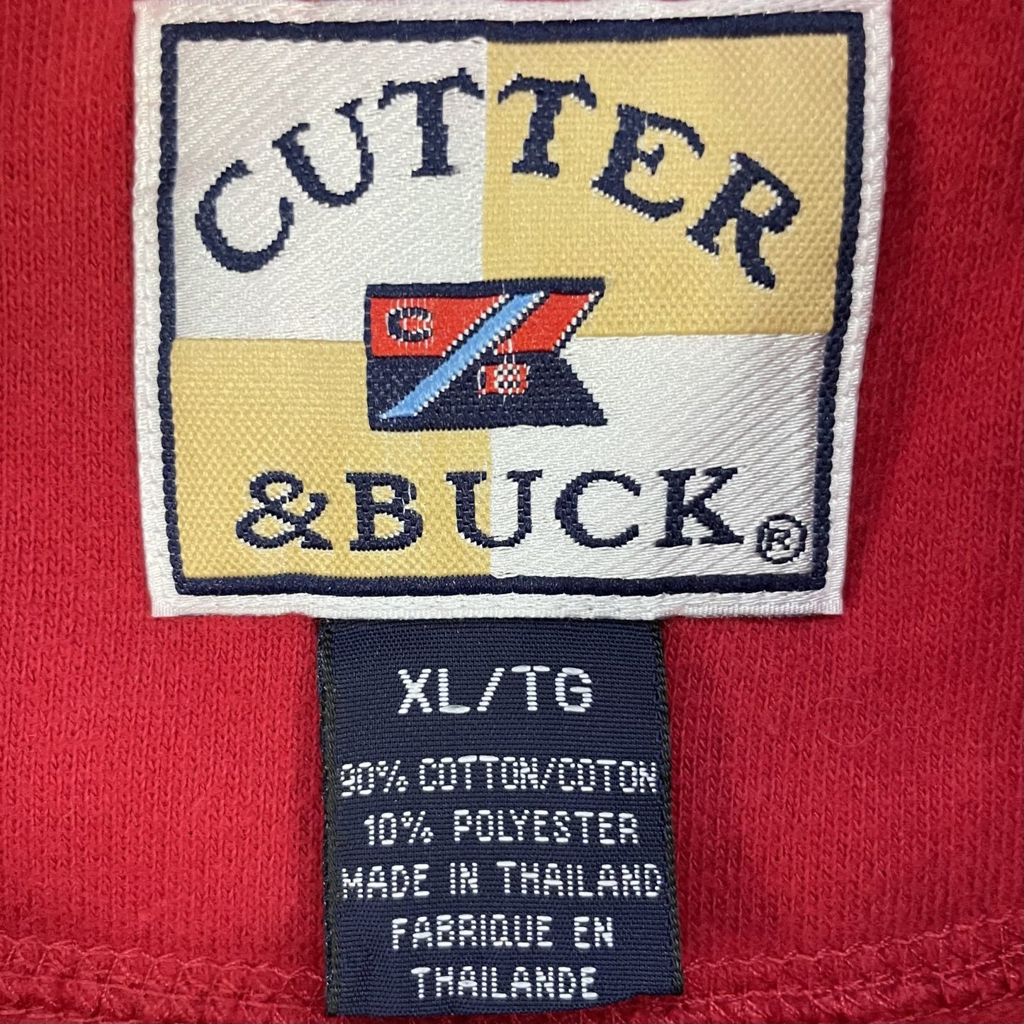 90s vintage 古着　ビンテージ　CUTTER&BUCK ワンポイント刺繍　スウェット　クルーネック　リブライン　ワンカラー