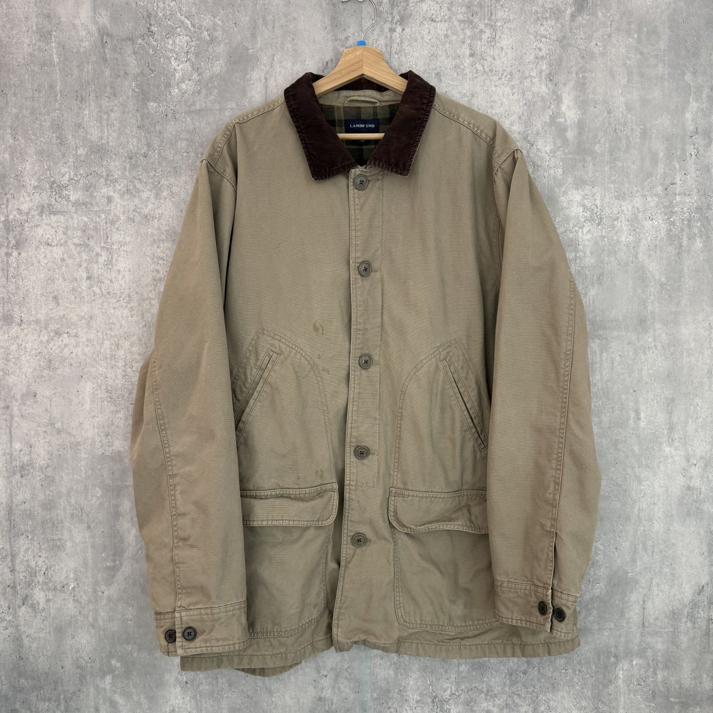 00s vintage 古着　ビンテージ　ランズエンド　LANDS'END　ハンティングジャケット　紳士　コーデュロイ　カジュアル