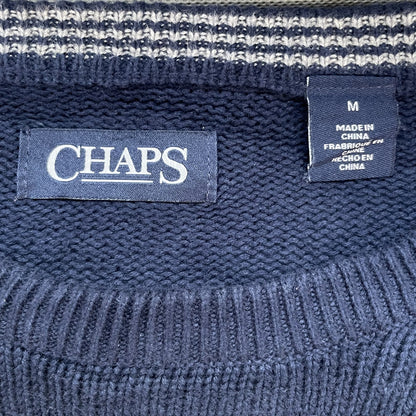 00s vintage 古着　ビンテージ　CHAPS チャップス　コットンニット　ワンカラー　ワンポイント刺繍　ワンカラー　シンプル