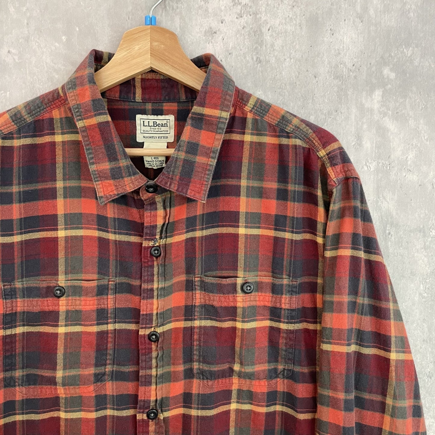 90s vintage 古着　ビンテージ　エルエルビーン　LLBean　長袖シャツ　ロングスリーブ　チェック柄　ツーポケ　アウトドア