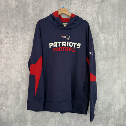 90s vintage 古着　ビンテージ　NFL リーボック　Reebok パーカー　ストリート　スポーツ　ネイビー　レッド