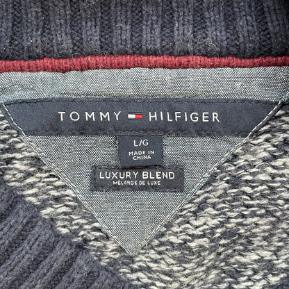 00s vintage 古着　ビンテージ　トミーヒルフィガー　TOMMYHILFIGER 　ボーダーニット　ショールカラー