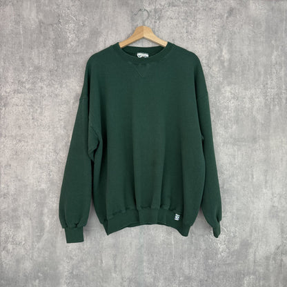 90s vintage 古着　ビンテージ　DISCUS ディスカス　無地スウェット　USA製　前V