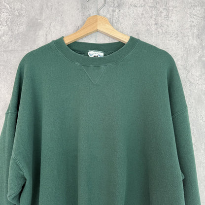 90s vintage 古着　ビンテージ　DISCUS ディスカス　無地スウェット　USA製　前V