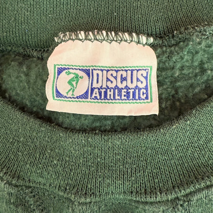 90s vintage 古着　ビンテージ　DISCUS ディスカス　無地スウェット　USA製　前V