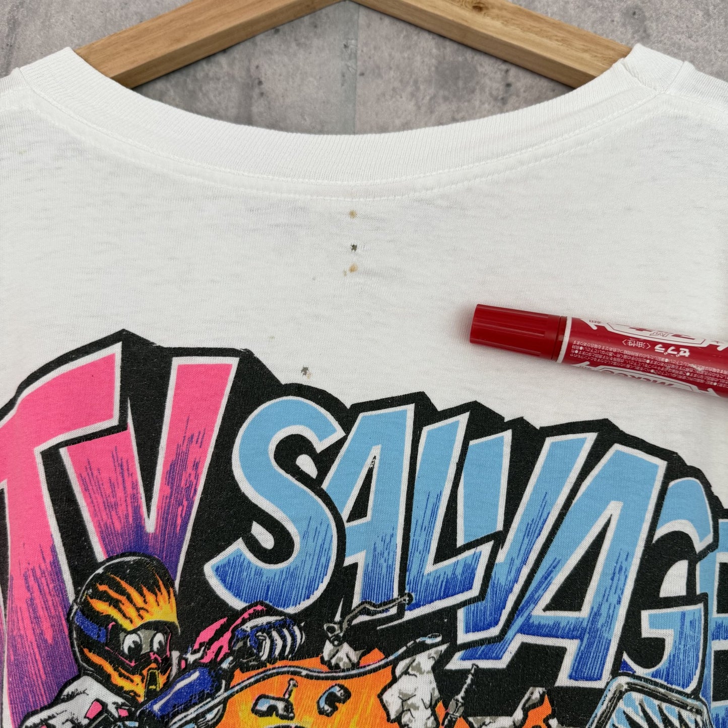 90s　vintage 古着　ビンテージ　アローレ　USA製　オーバーサイズ　両シングル　プリント