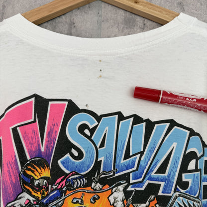 90s　vintage 古着　ビンテージ　アローレ　USA製　オーバーサイズ　両シングル　プリント