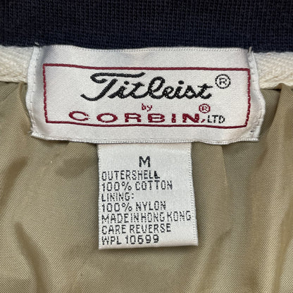 90s vintage 古着　ビンテージ　スウェット　裏地ナイロン　Vガゼット　Titleist by Corbin