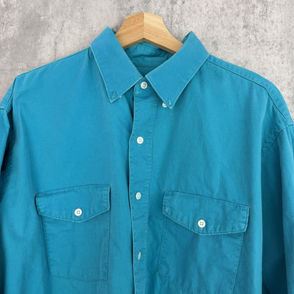 80s vintage 古着　ビンテージ　ラングター　Wrangler 長袖シャツ　ウエスタン　カジュアル　ライトブルー　