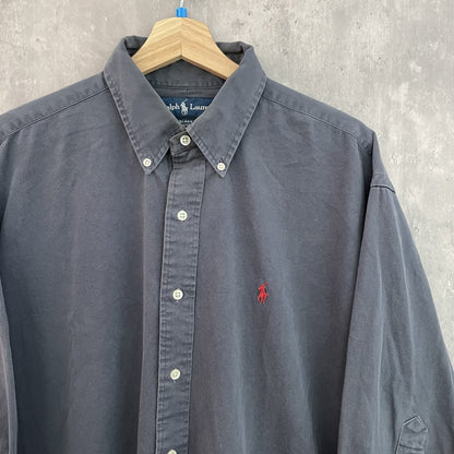 90s vintage 古着　ビンテージ　ラルフローレン　RalphLauren ブレイク　長袖シャツ　ボタンダウン