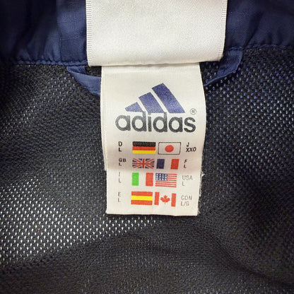 90s vintage 古着　ビンテージ　アディダス　adidas フリース　刺繍ロゴ　フルジップ　スポーツ　ストリート