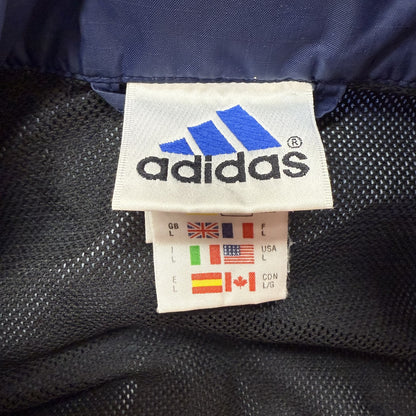 90s vintage 古着　ビンテージ　アディダス　adidas フリース　刺繍ロゴ　フルジップ　スポーツ　ストリート