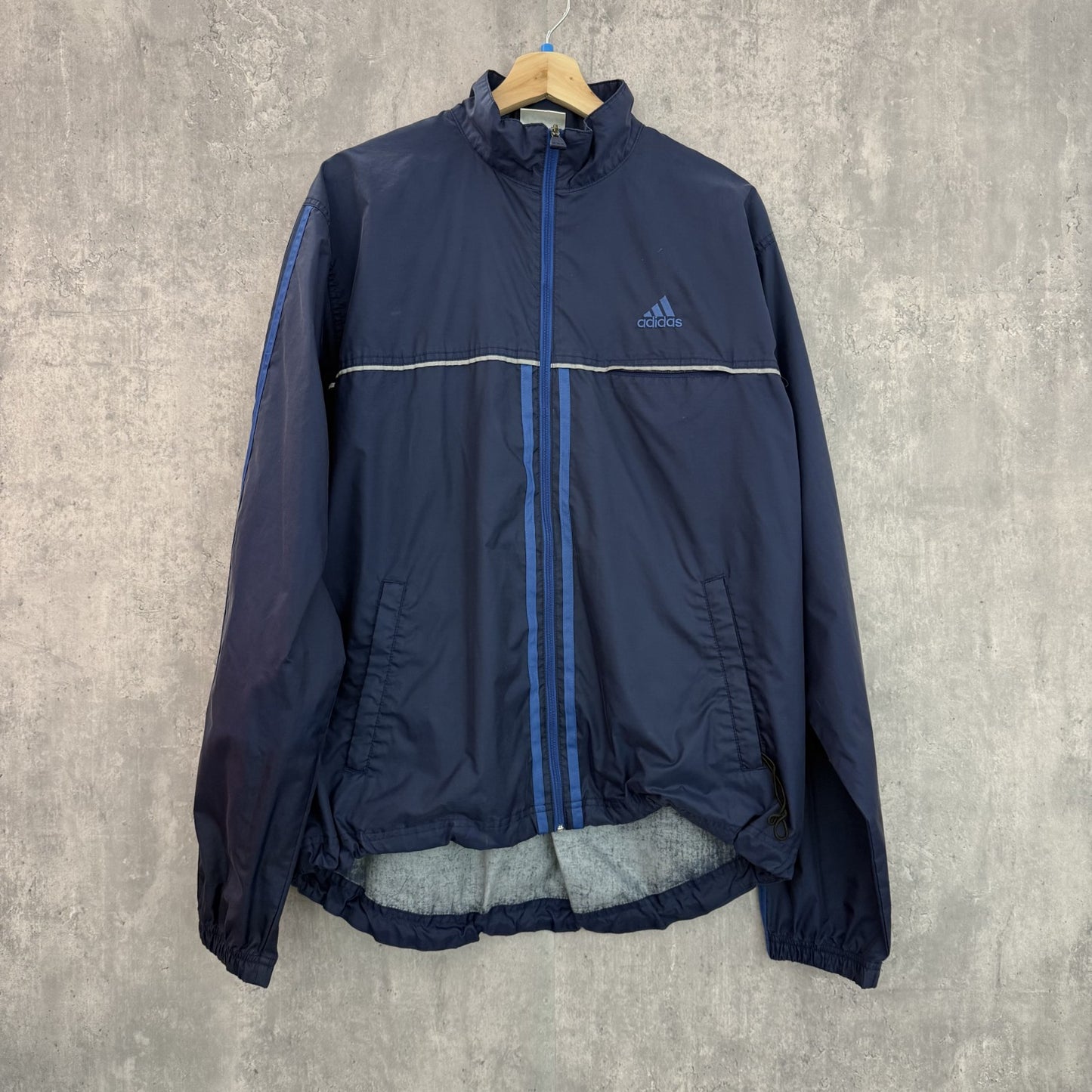 90s vintage 古着　ビンテージ　アディダス　adidas フリース　刺繍ロゴ　フルジップ　スポーツ　ストリート