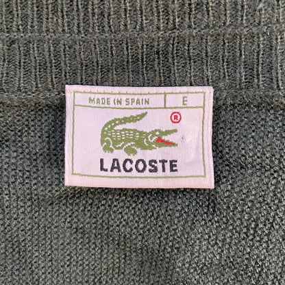 90s vintage 古着　ビンテージ　ラコステ　LACOSTE カーディガン　アクリル　ワンポイント　ワッペン　