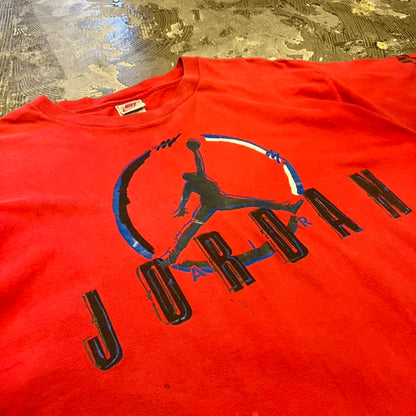 90s NIKE ナイキ 銀タグ Air Jordan Spell Out Swoosh Tee USA製 L エアジョーダン Tシャツ