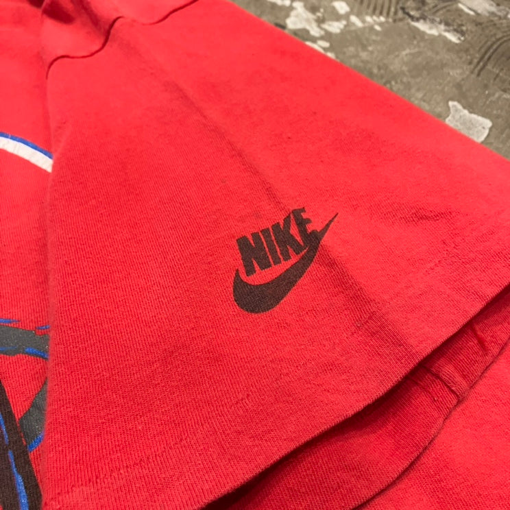 90s NIKE ナイキ 銀タグ Air Jordan Spell Out Swoosh Tee USA製 L エアジョーダン Tシャツ