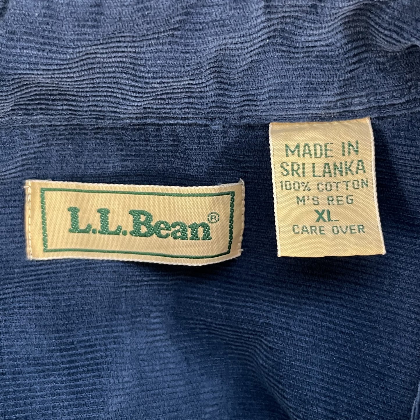 90s vintage 古着　ビンテージ　エルエルビーン　LLBean 長袖シャツ　コーデュロイ　アウトドア　ロングスリーブ　ボタンダウン