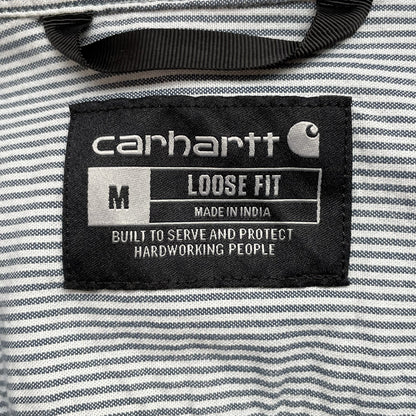 00s vintage 古着　ビンテージ　カーハート　Carhartt 長袖シャツ　ストライプ柄　ボタンダウン　ワンポイントロゴ　LOOSEFIT